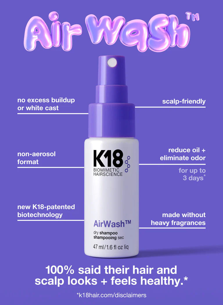 K18 AirWash™ dry shampoo 118ml