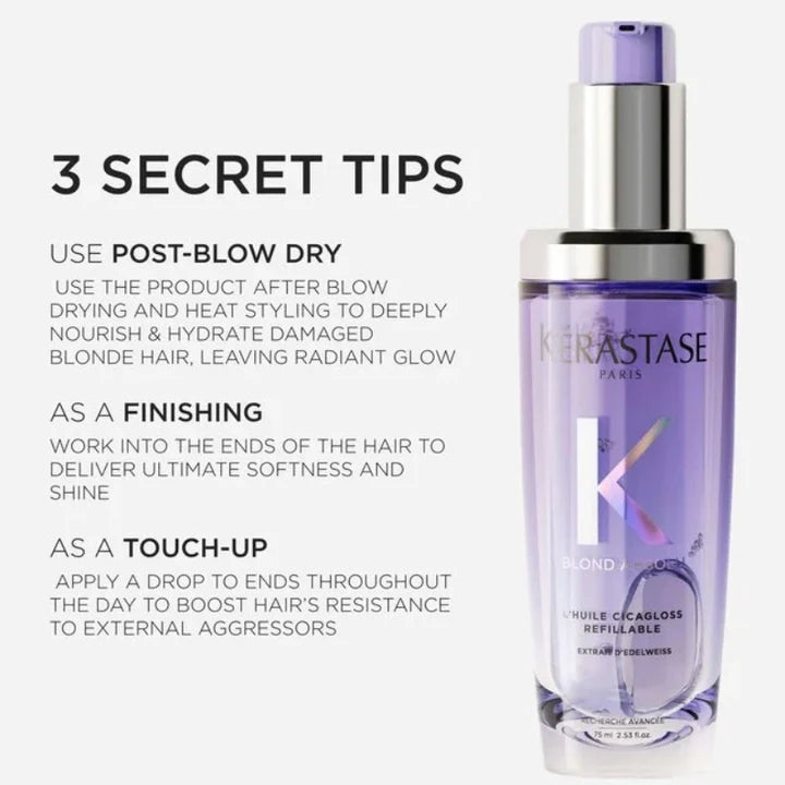 Kerastase Blond Absolu Cicagloss Hair Oil 75ml - Refillable